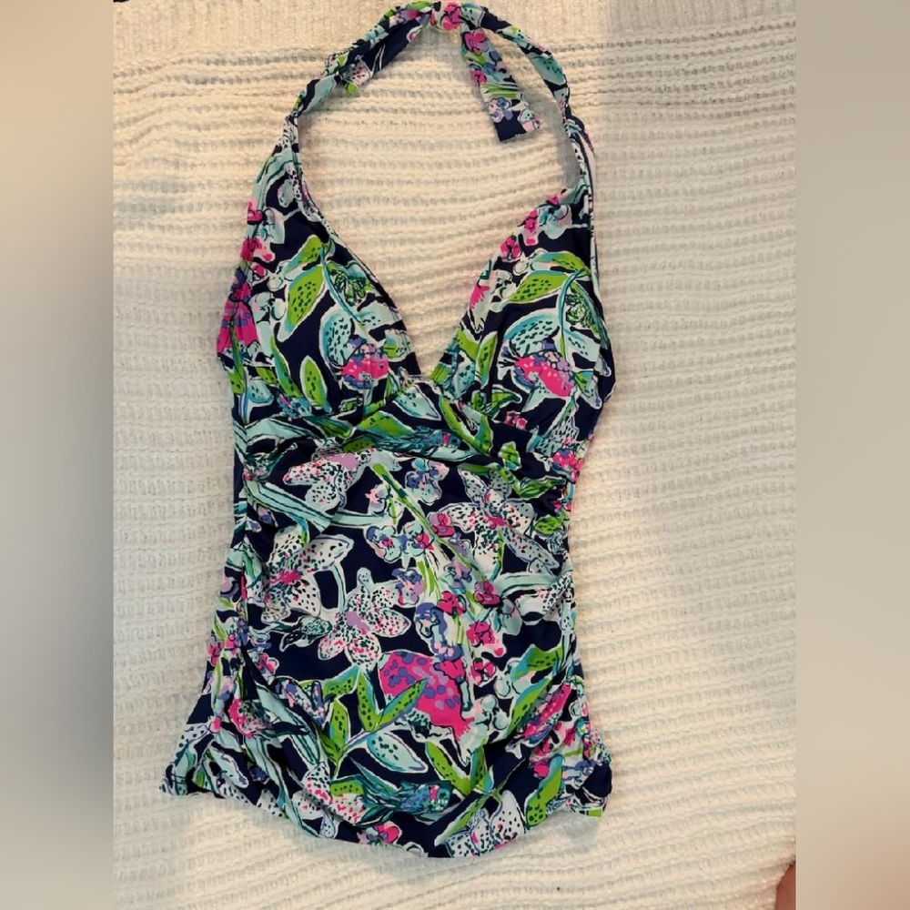 Lilly Pulitzer Blue and Green Bikini Swimwear